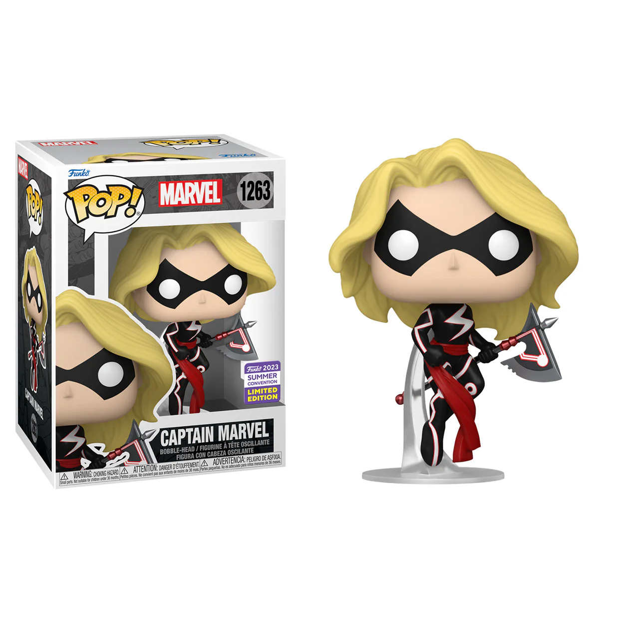 SDCC 2023 - Captain Marvel - Captain Marvel with Axe US Exclusive Pop! Vinyl - Image 3