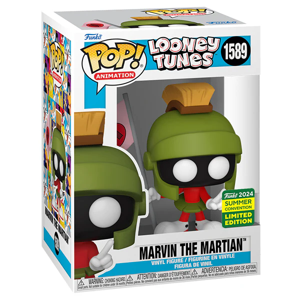 SDCC 2024 - Looney Tunes - Marvin the Martian with Flag US Exclusive Pop Vinyl - Image 3