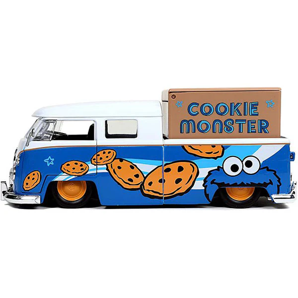 Sesame Street - Cookie Monster with 1962 Volkswagen Bus Pickup 1:24th Scale Hollywood Ride - Image 4