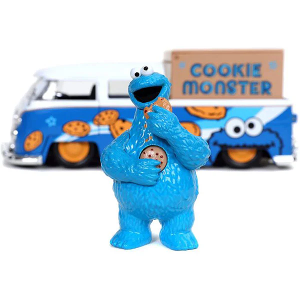 Sesame Street - Cookie Monster with 1962 Volkswagen Bus Pickup 1:24th Scale Hollywood Ride - Image 5
