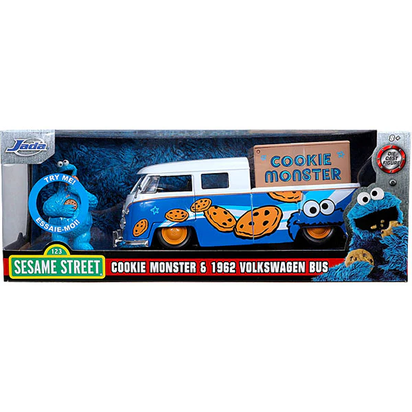 Sesame Street - Cookie Monster with 1962 Volkswagen Bus Pickup 1:24th Scale Hollywood Ride - Image 7