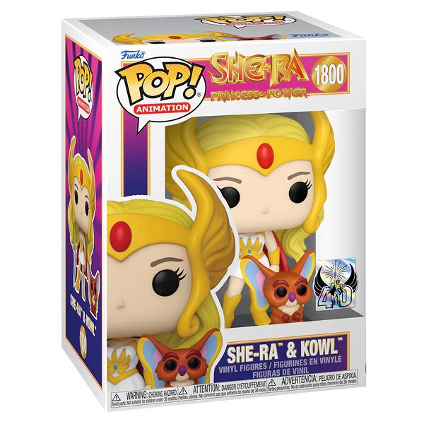 She-Ra: Princess of Power - She-Ra with Kowl 40th Anniversary Pop! Vinyl - Image 2