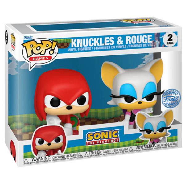 Sonic the Hedgehog - Knuckles & Rouge US Exclusive Pop! Vinyl 2 Pack - Image 2