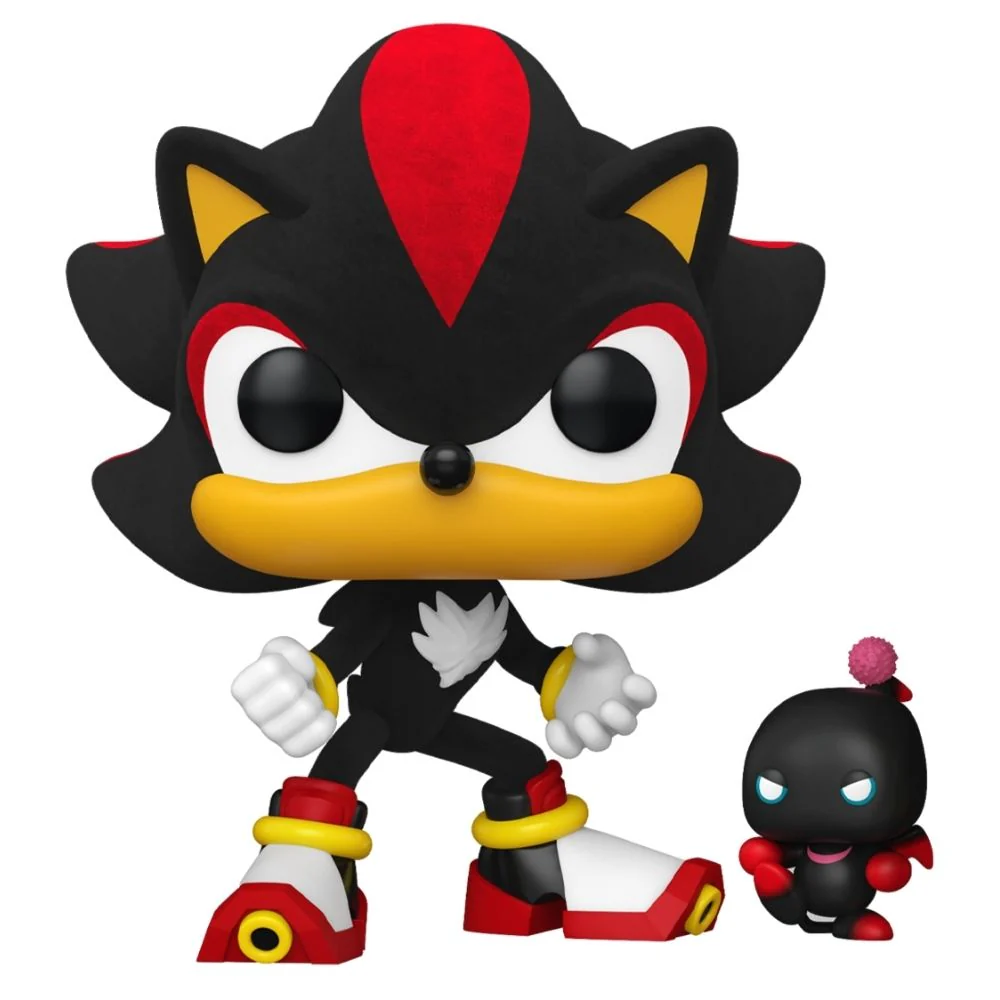 Sonic the Hedgehog - Shadow with Dark Chao Flocked US Exclusive Pop! Vinyl