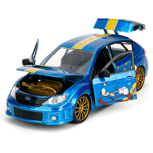 Sonic - Subaru STI with Sonic Figure 1:24 Scale Diecast Vehicle - Image 2
