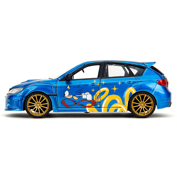 Sonic - Subaru STI with Sonic Figure 1:24 Scale Diecast Vehicle - Image 4