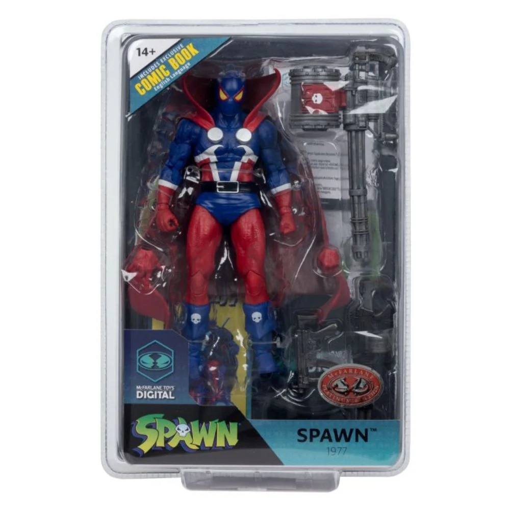 Spawn - 1977 Spawn 7 Inch Action Figure with Comic - Image 8