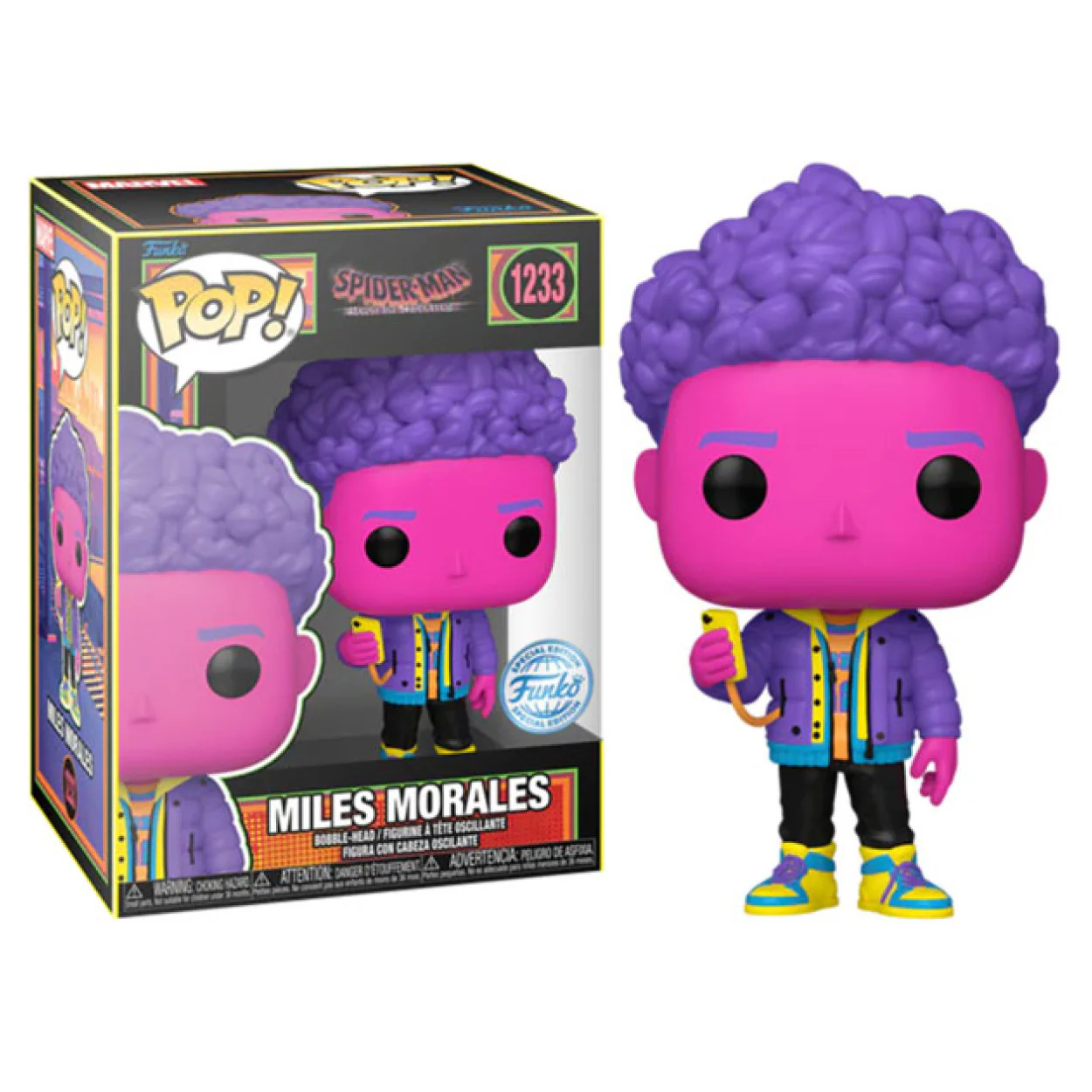 Spider-Man: Across the Spider-Verse - Miles Morales US Exclusive Blacklight Pop! Vinyl - Image 3