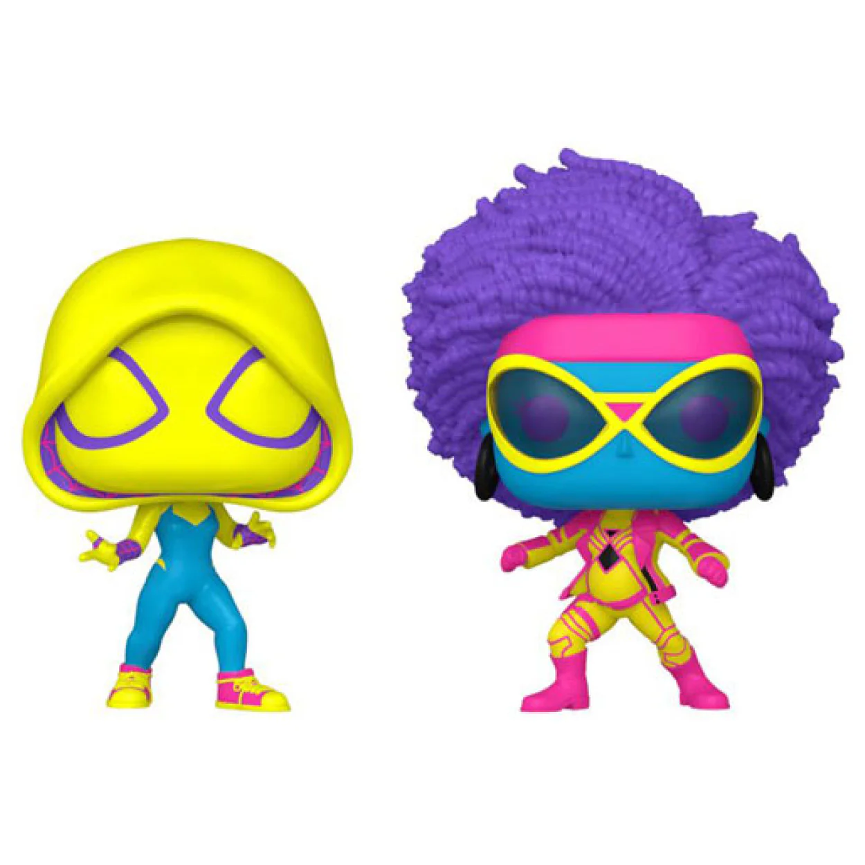 Spider-Man: Across the Spider-Verse - Spider-Gwen & Spider-Woman US Exclusive Blacklight Pop! 2-Pack - Image 2