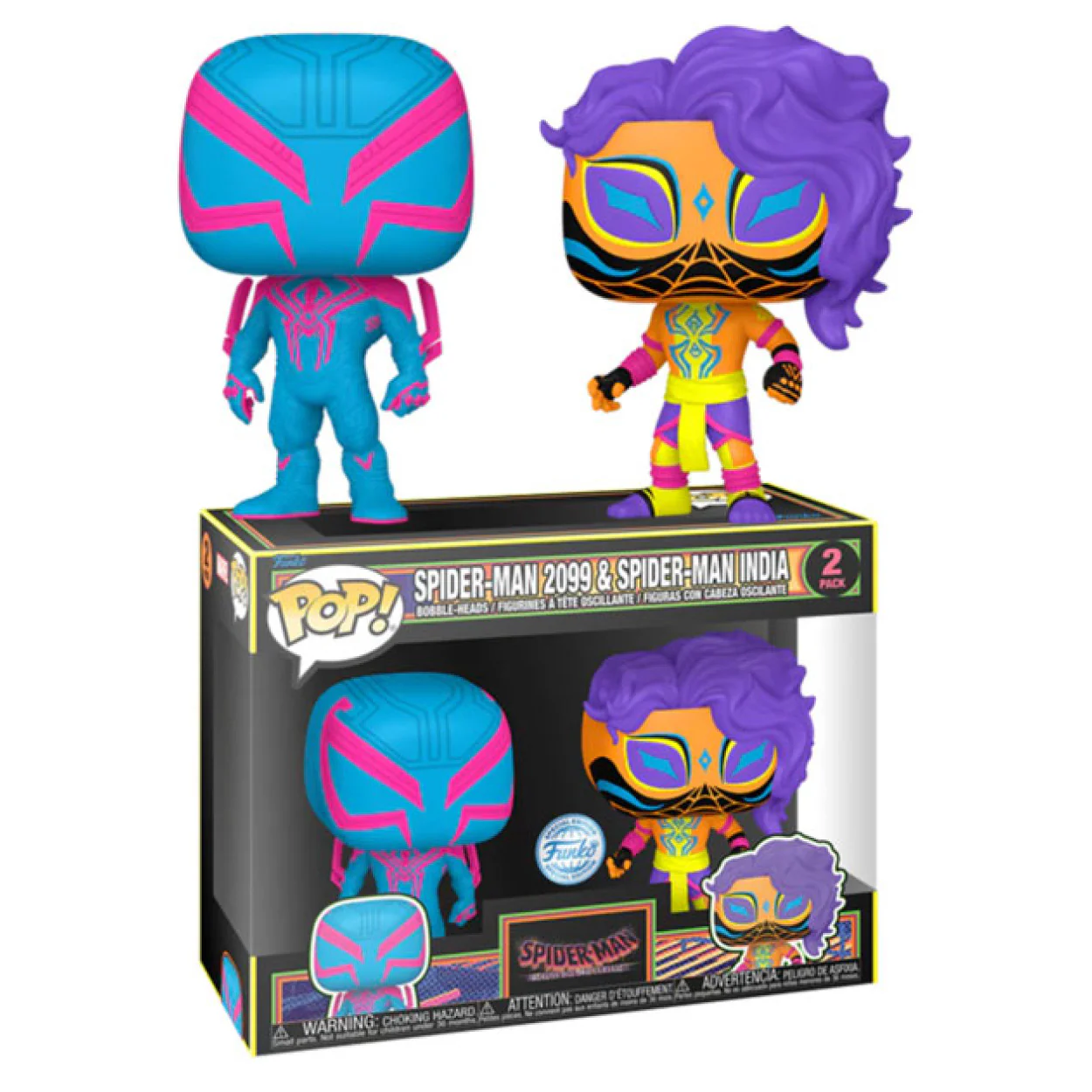 Spider-Man: Across the Spider-Verse - Spider-Man 2099 & Spider-Man India US Exclusive Pop! 2-Pack