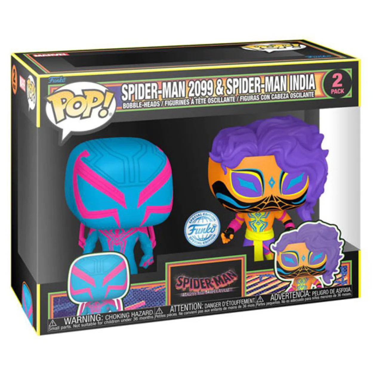 Spider-Man: Across the Spider-Verse - Spider-Man 2099 & Spider-Man India US Exclusive Pop! 2-Pack - Image 2