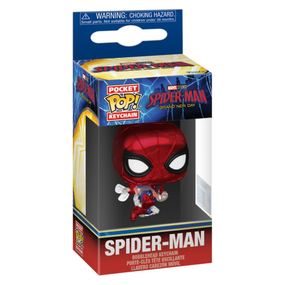 Spider-Man: Brand New Day (2026) - Spider-Man Metallic Pocket Pop! Keychain - Image 2