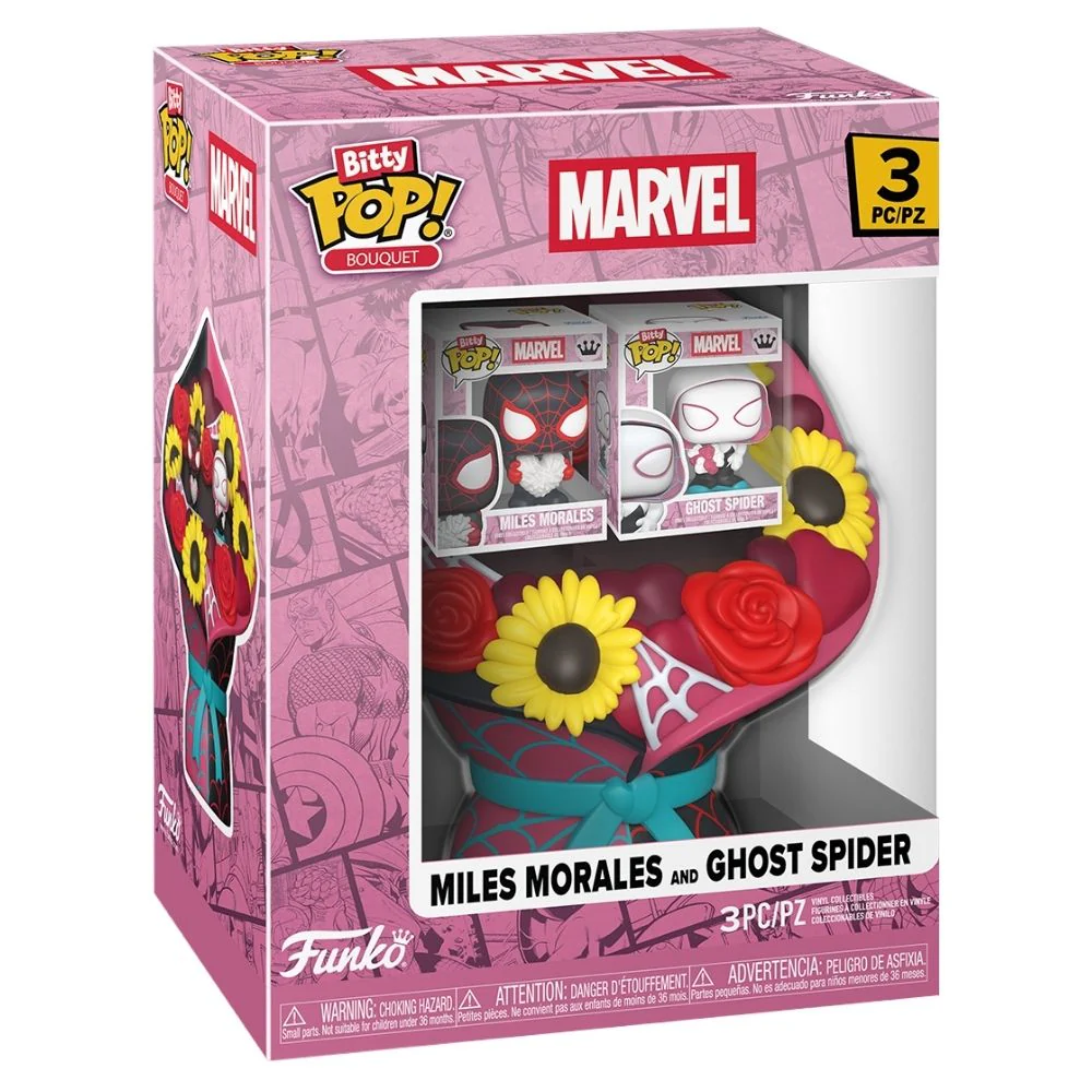 Spider-Man - Miles Morales & Ghost Spider Valentine Bitty Pop! Vinyl Bouquet - Image 2