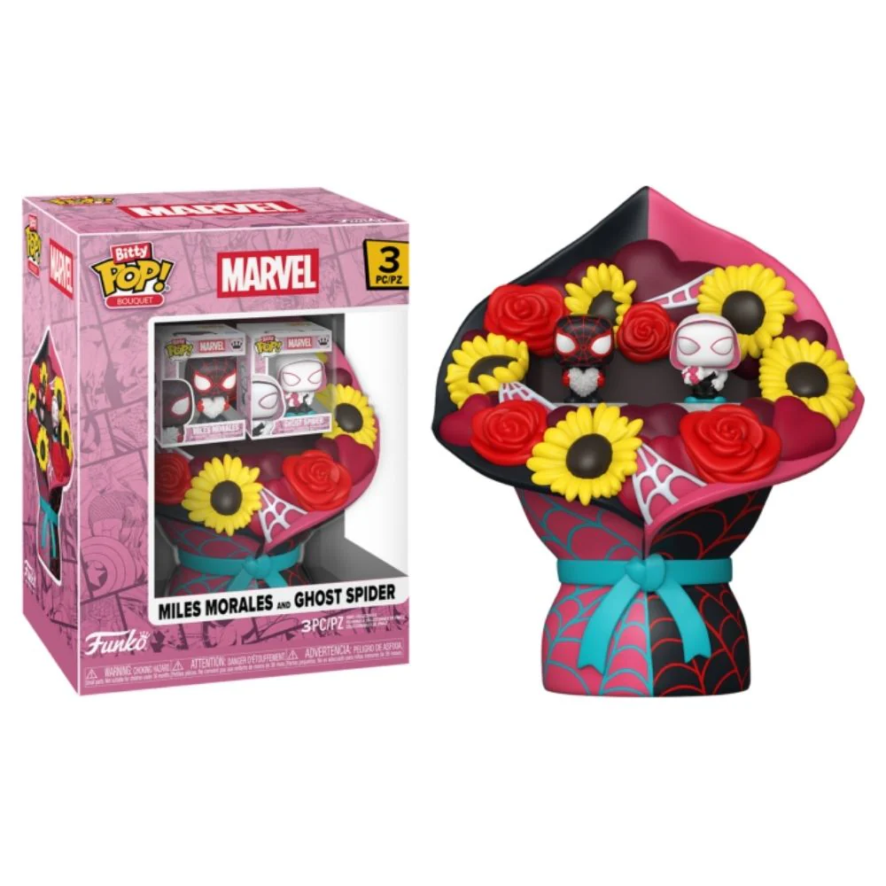 Spider-Man - Miles Morales & Ghost Spider Valentine Bitty Pop! Vinyl Bouquet - Image 7