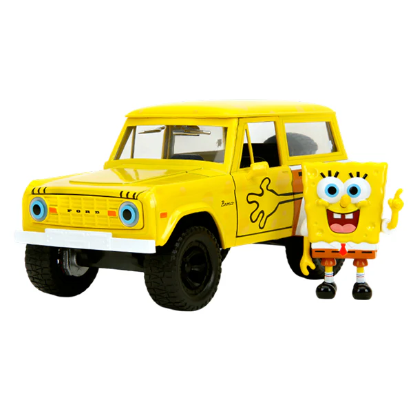 Spongebob Squarepants - 1972 Ford Bronco with Spongebob Figure 1:24 Scale Diecast Vehicle