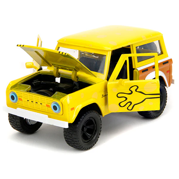 Spongebob Squarepants - 1972 Ford Bronco with Spongebob Figure 1:24 Scale Diecast Vehicle - Image 2