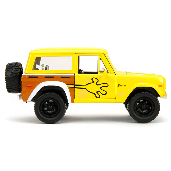 Spongebob Squarepants - 1972 Ford Bronco with Spongebob Figure 1:24 Scale Diecast Vehicle - Image 3
