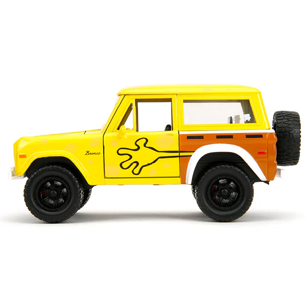 Spongebob Squarepants - 1972 Ford Bronco with Spongebob Figure 1:24 Scale Diecast Vehicle - Image 4
