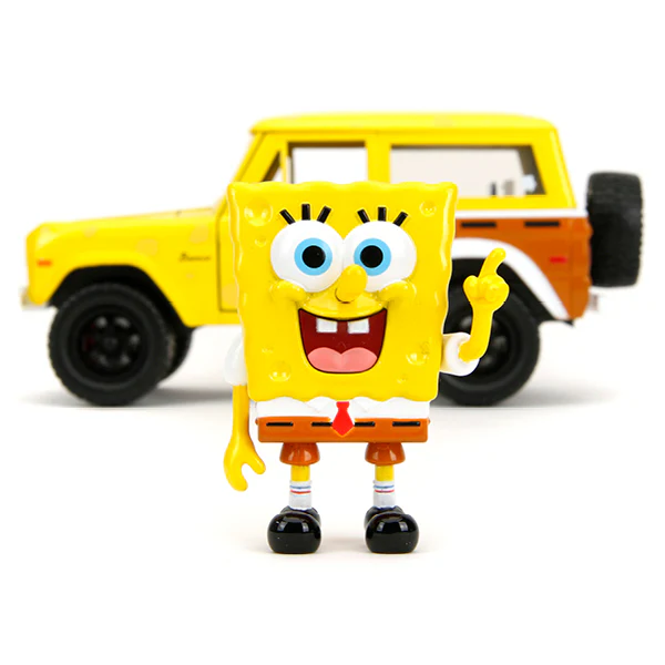 Spongebob Squarepants - 1972 Ford Bronco with Spongebob Figure 1:24 Scale Diecast Vehicle - Image 8