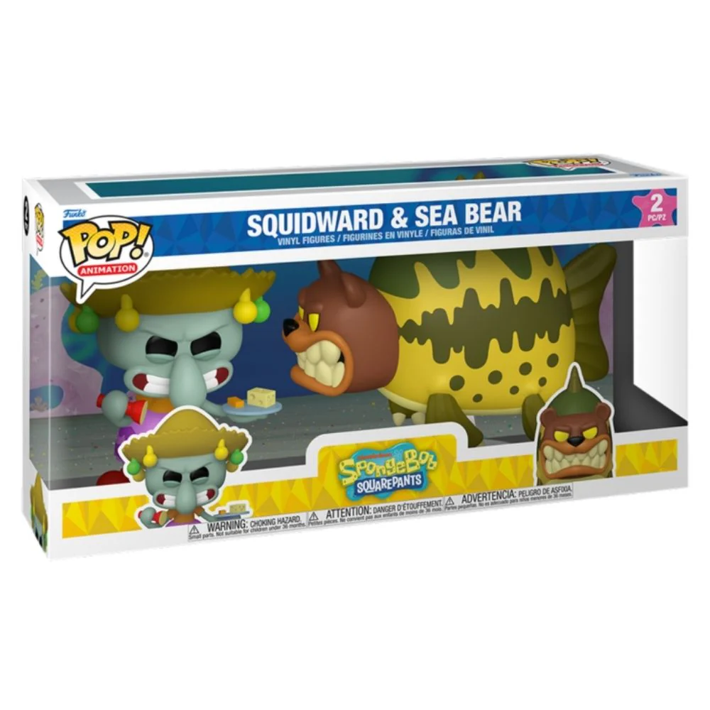 SpongeBob SquarePants - Squidward & Sea Bear Pop! Vinyl 2 Pack - Image 2