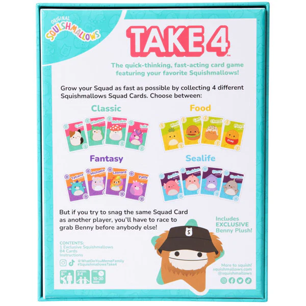 Squishmallows Take 4 Card Game - Image 8