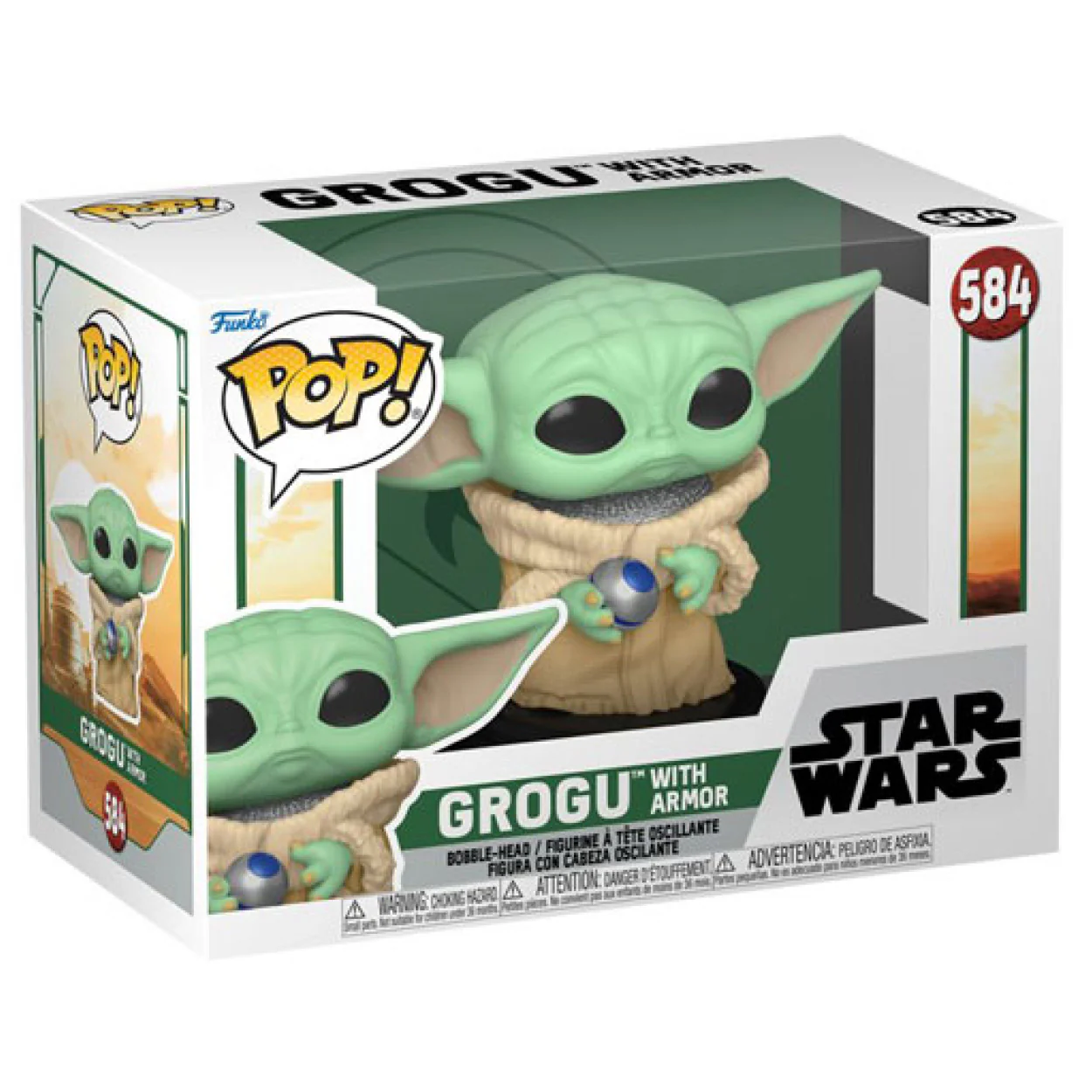 Star Wars: Book of Boba Fett - Grogu with Armor Pop! Vinyl - Image 2