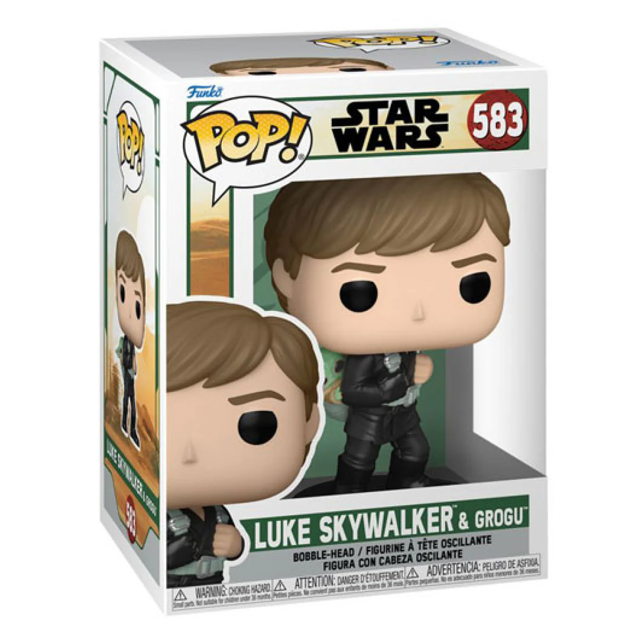 Star Wars: Book of Boba Fett - Luke Skywalker with Grogu Pop! Vinyl - Image 2