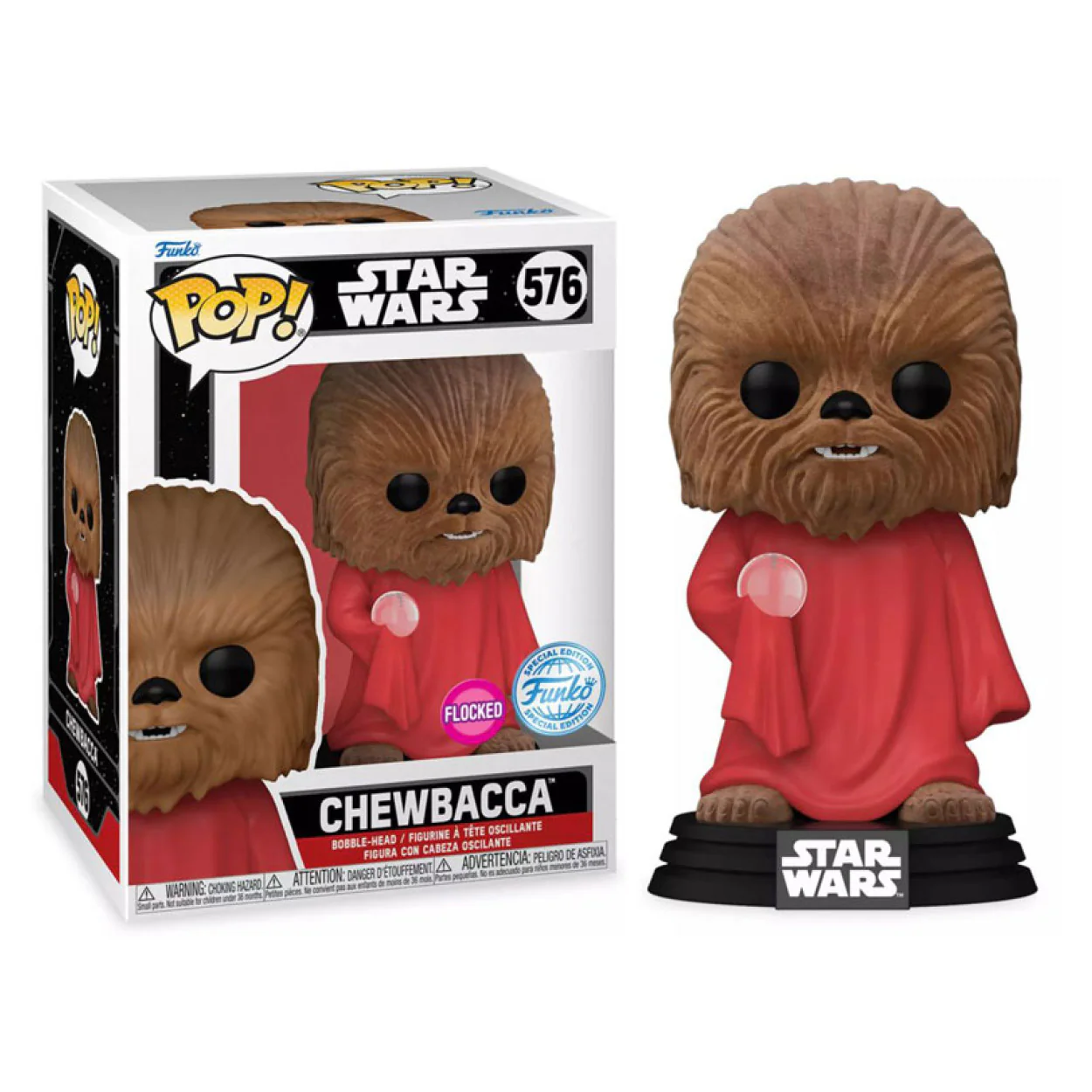 Star Wars - Chewbacca with Robe Flocked US Exclusive Pop! Vinyl - Image 3