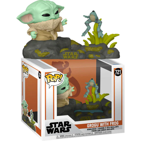 Star Wars: The Mandalorian - Grogu with Frog Deluxe Pop! Vinyl - Image 3