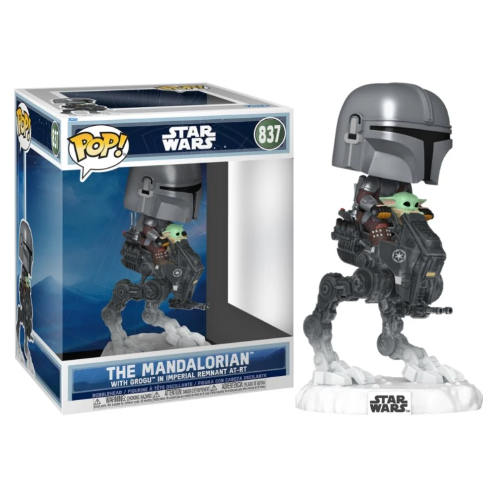 Star Wars: The Mandalorian & Grogu (2026) - The Mandalorian with Grogu in Imperial Remnant AT-RT Deluxe Pop! Ride - Image 3