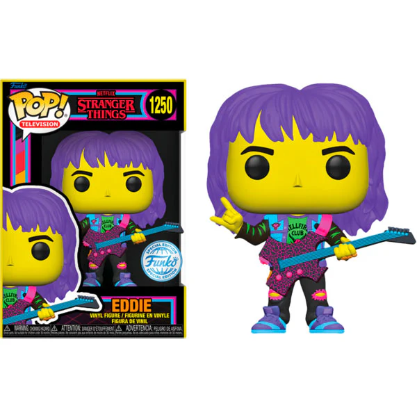 Stranger Things - Eddie with Guitar Blacklight US Exclusive Pop! Vinyl - Image 3