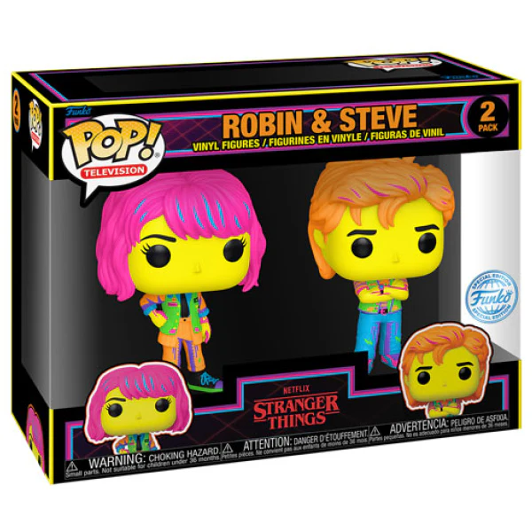 Stranger Things - Robin & Steve Blacklight US Exclusive Pop! Vinyl 2 Pack - Image 2
