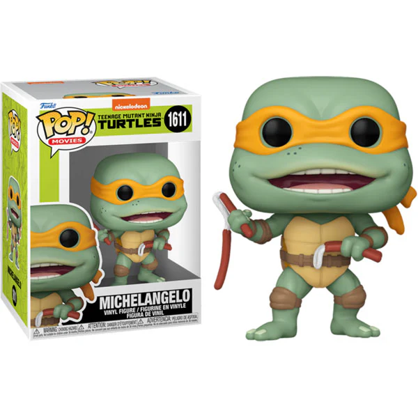 Teenage Mutant Ninja Turtles (1990) - Michelangelo with Sausages Nunchucks Pop! Vinyl - Image 3