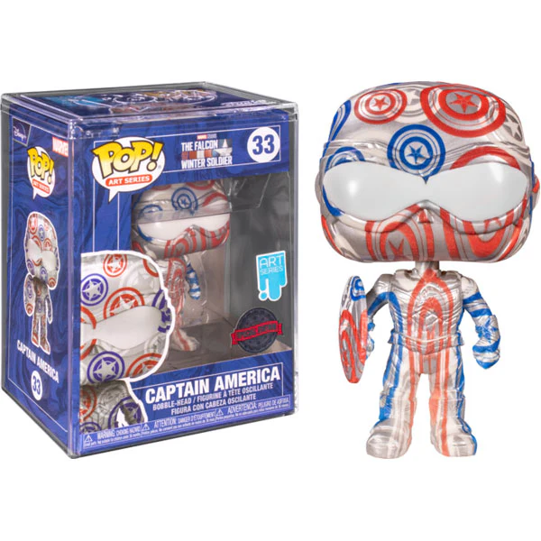 The Falcon and the Winter Soldier - Captain America Patriotic (Artist) US Exclusive Pop! with Protector - Image 3