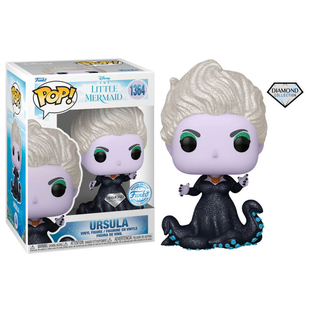 The Little Mermaid (2023) - Ursula US Exclusive Diamond Glitter Pop! Vinyl - Image 3