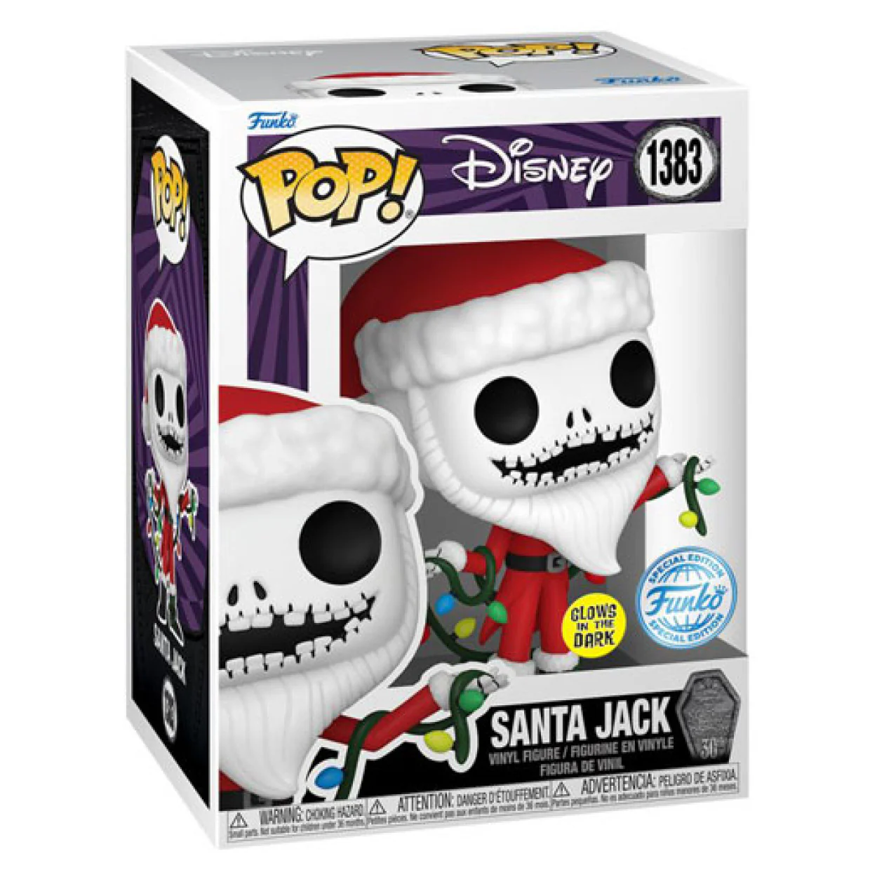 The Nightmare Before Christmas 30th Anniversary - Santa Jack US Exclusive Glow Pop! Vinyl - Image 3