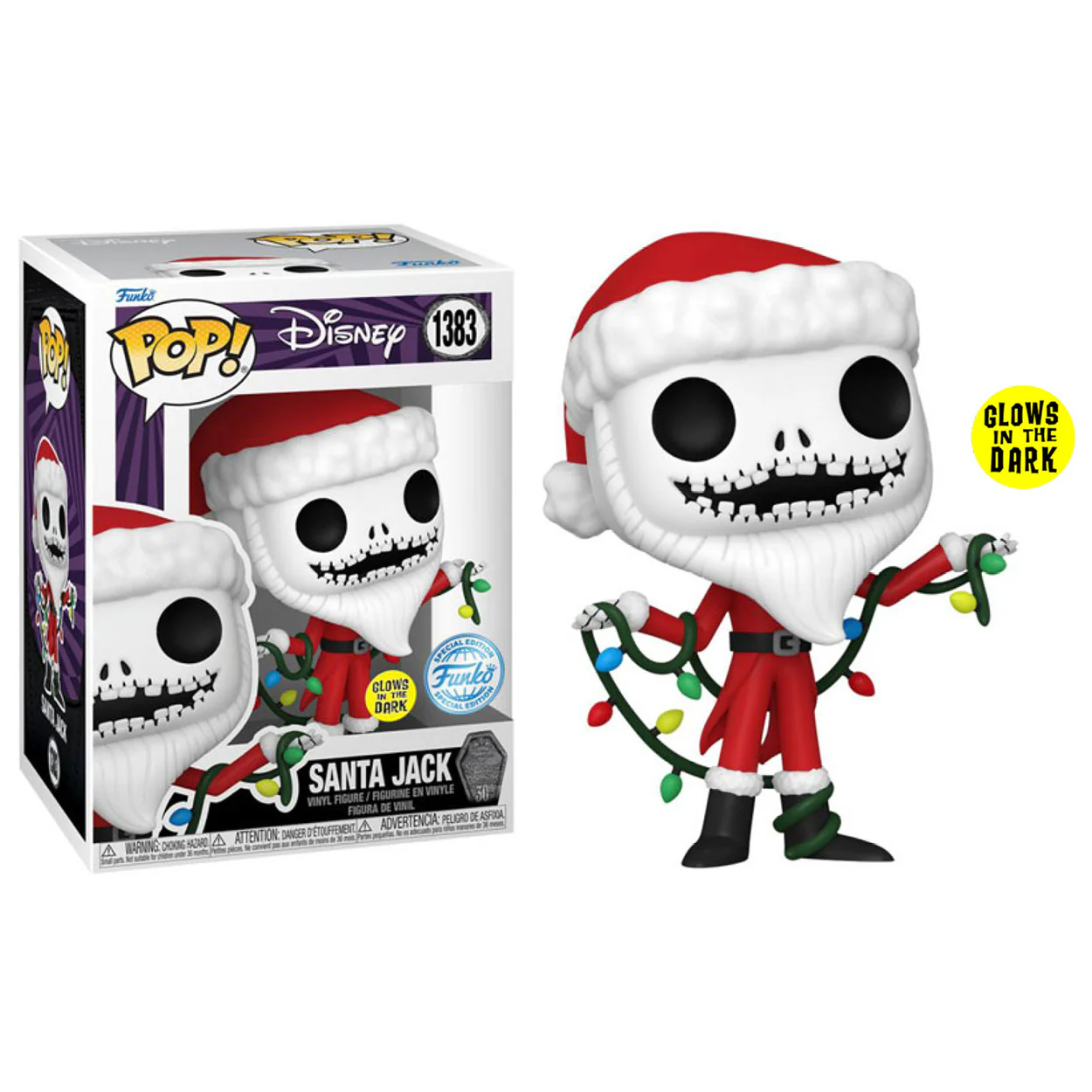 The Nightmare Before Christmas 30th Anniversary - Santa Jack US Exclusive Glow Pop! Vinyl - Image 4