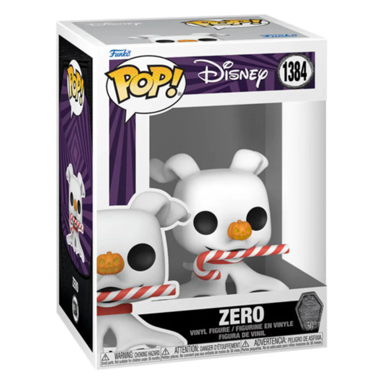 The Nightmare Before Christmas 30th Anniversary - Zero with Candy Cane Pop! Vinyl - Image 2