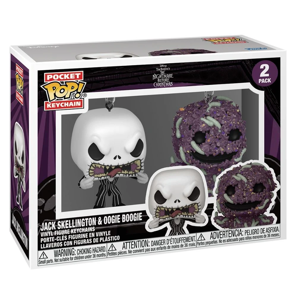 The Nightmare Before Christmas - Jack Skellington & Oogie Boogie Pocket Pop! Keychain 2 Pack - Image 2