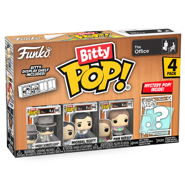 The Office - Dwight the Strangler, Michael, Pam & Mystery Bitty Pop! Vinyl 4 Pack - Image 2