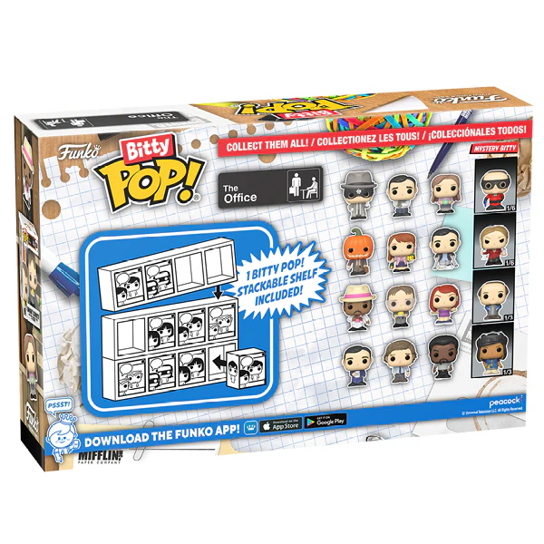 The Office - Dwight the Strangler, Michael, Pam & Mystery Bitty Pop! Vinyl 4 Pack - Image 3
