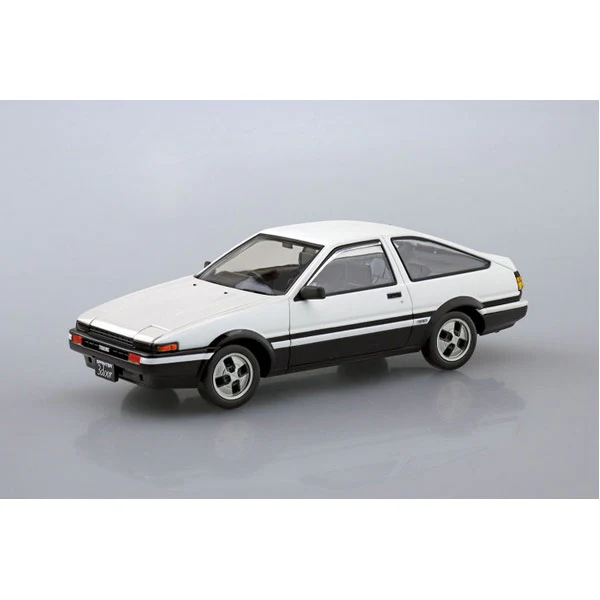 The Snap Kit Toyota Sprinter Trueno High-Tech Two-Tone White and Black Model Kit - Image 2