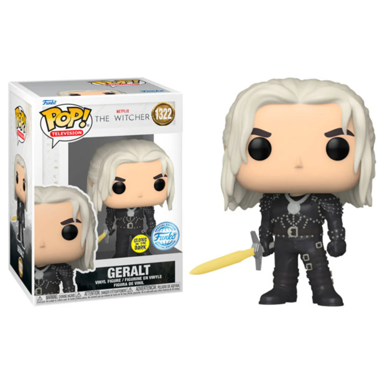 The Witcher (TV) - Geralt with sword US Exclusive Glow Pop! Vinyl - Image 4