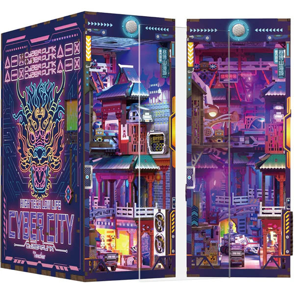 Tonecheer Cyber City Wooden Model Kit - Image 2
