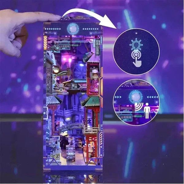 Tonecheer Cyber City Wooden Model Kit - Image 3