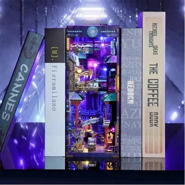 Tonecheer Cyber City Wooden Model Kit - Image 4