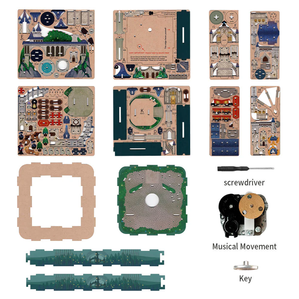 Tonecheer Magic Castle Wooden Model Kit - Image 3