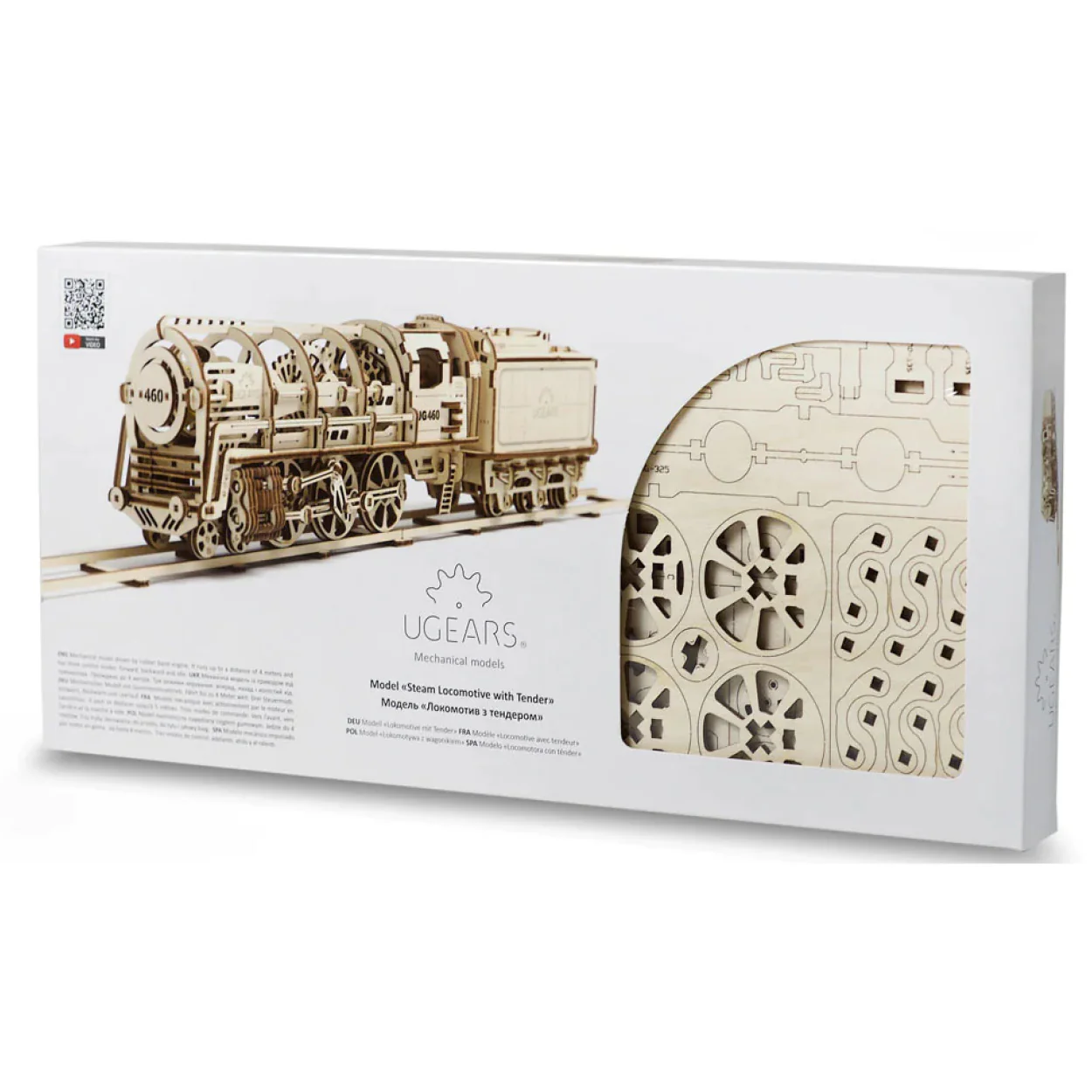 UGears 460 Steam Locomotive with Tender - Image 2
