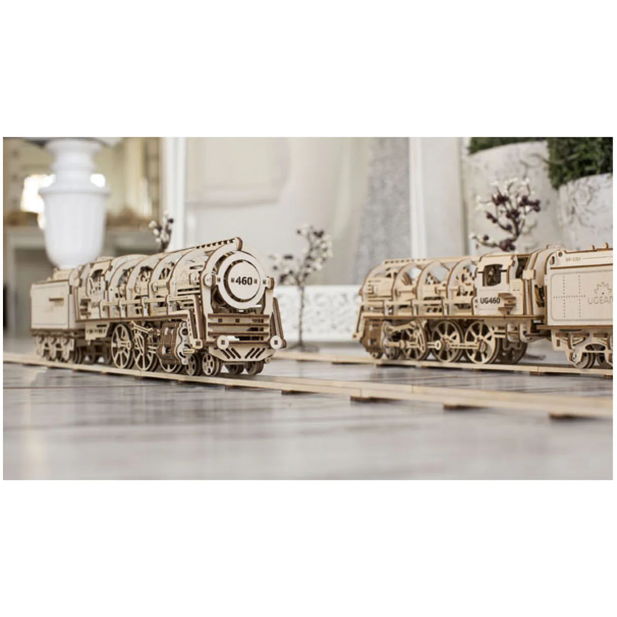 UGears 460 Steam Locomotive with Tender - Image 7