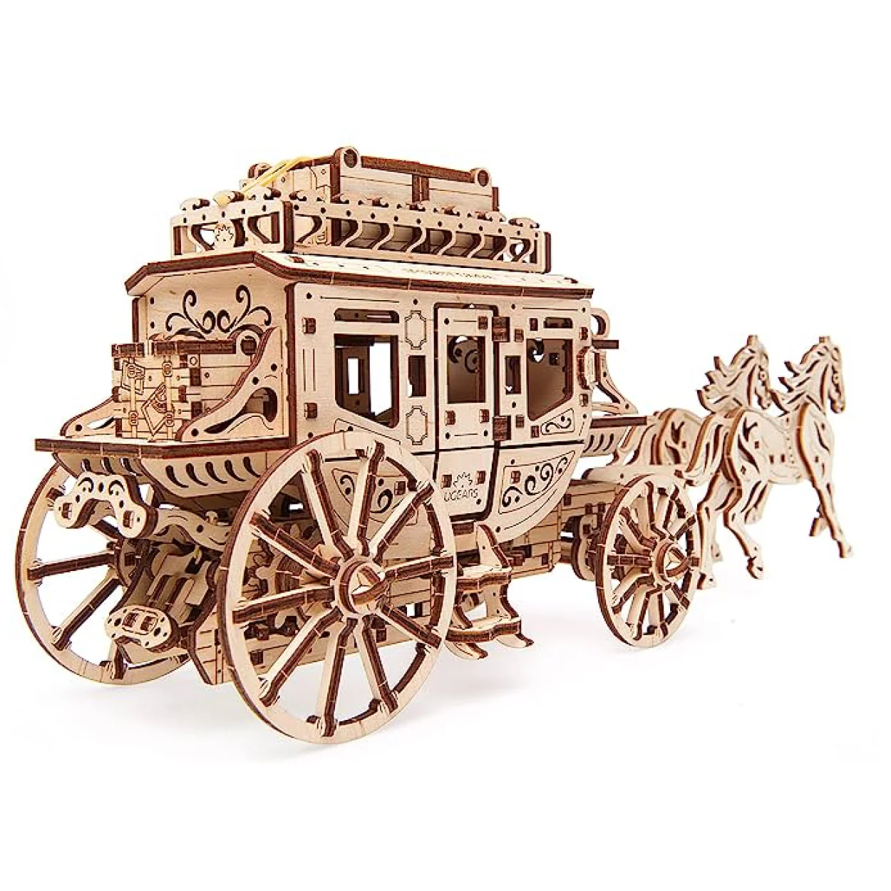 UGears Stagecoach Mechanical Model - Image 3